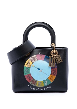Christian Dior Pre-Owned 2017 Medium Calfskin Wheel of Fortune Tarot Lady Dior satchel - Black
