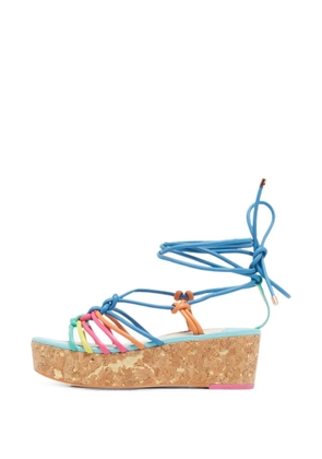 Sophia Webster cork wedge sandals - Blue