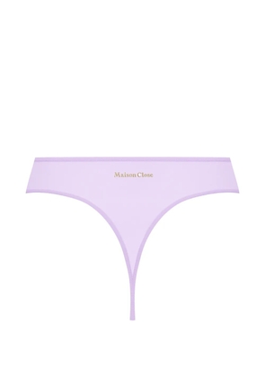 Maison Close Double Sens sheer thong - Purple