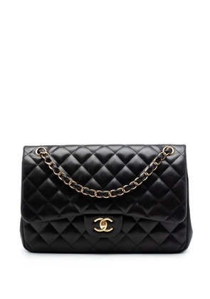 CHANEL Pre-Owned 2010-2011 Jumbo Classic Lambskin Double Flap shoulder bag - Black