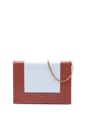 Celine Pre-Owned 2018 Leather Frame Wallet on Chain crossbody bag - Brown