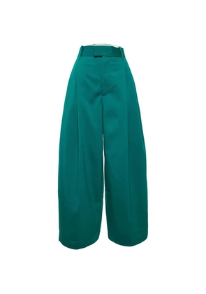 Bottega Veneta Pre-Owned wide-leg gabardine trousers - Green