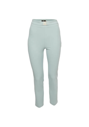 Elisabetta Franchi straight-leg crepe trousers - Blue