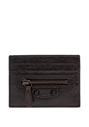 Balenciaga zipped leather cardholder - Brown