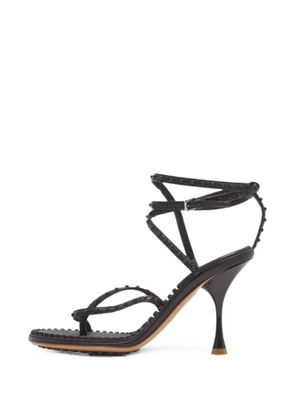 Bottega Veneta Pre-Owned Lagoon Bubble ankle-strap leather heeled sandals - Brown