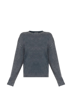 Balenciaga logo-print ribbed-knit jumper - Grey