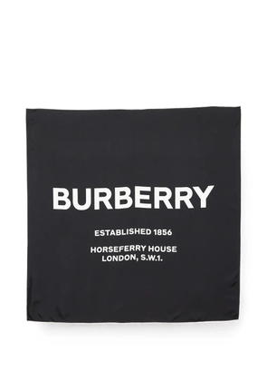 Burberry Pre-Owned logo-print silk scarf - Black