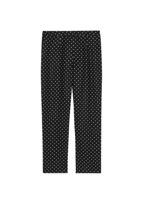 Faithfull the Brand Iria polka-dot linen straight-leg trousers - Black