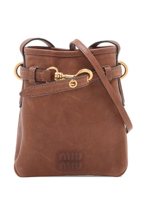 Miu Miu Pre-Owned 2010-2026 Nappa bucket bag - Brown