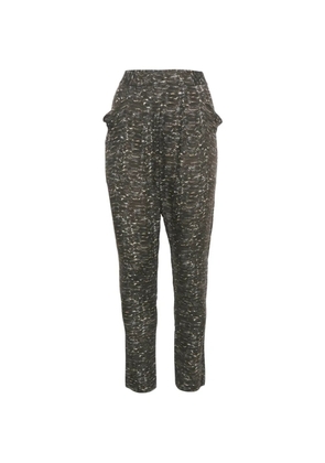JOSEPH animal-print tapered trousers - Brown