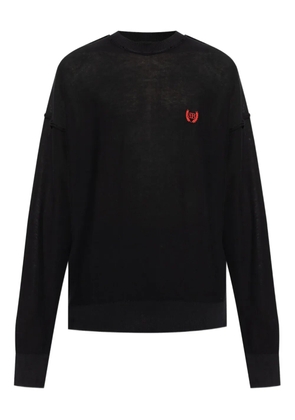 Balenciaga silk-blend jumper - Black