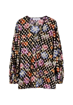 Borgo De Nor Stellan floral-print blouse - Black