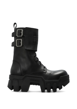 Balenciaga Bulldozer Combat leather ankle boots - Black