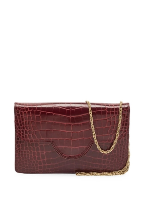 Aspinal Of London Ava croc-embossed shoulder bag - Red