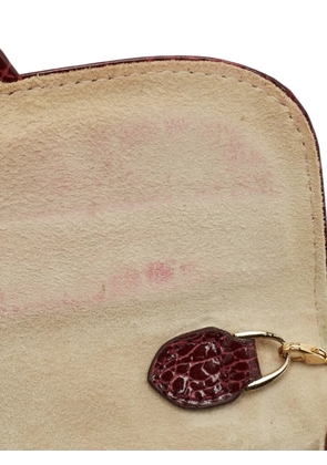 Aspinal Of London Ava croc-embossed shoulder bag - Red