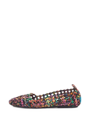 Hermès Pre-Owned Minorque woven ballet flats - Black