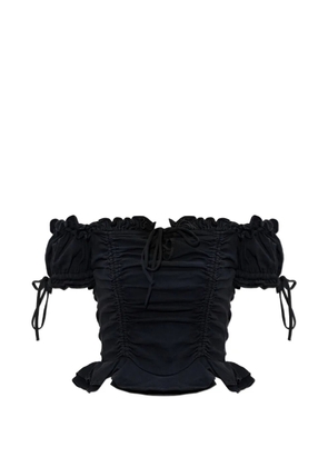 Balenciaga ruffled off-shoulder top - Black