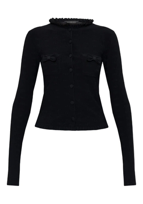 Balenciaga ruffled bow cardigan - Black
