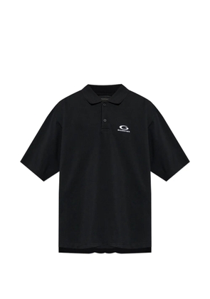 Balenciaga logo-detail polo shirt - Black