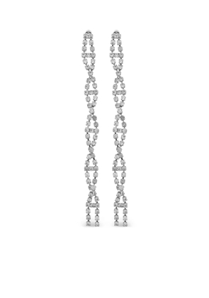 Balenciaga Riviera crystal-embellished wave earrings - Silver