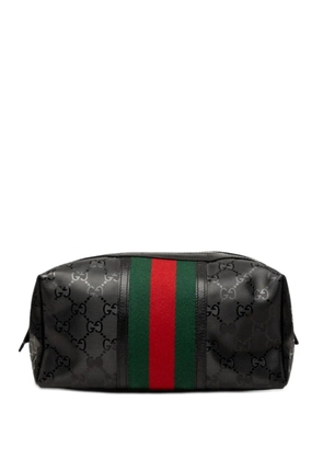Gucci Pre-Owned 2000-2015 GG Imprime Web Cosmetic Case pouch - Black