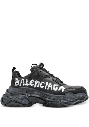 Balenciaga Triple S logo-print sneakers - Black