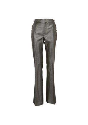 Just Cavalli Vintage lurex button-detail trousers - Grey