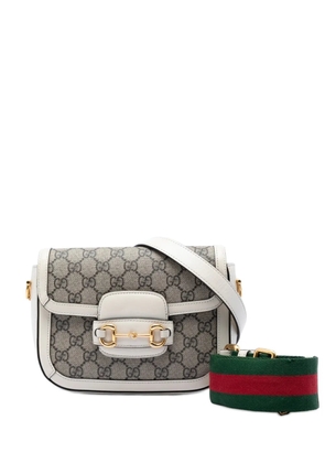 Gucci Pre-Owned 2016-2026 Small GG Supreme Web Horsebit 1955 crossbody bag - White