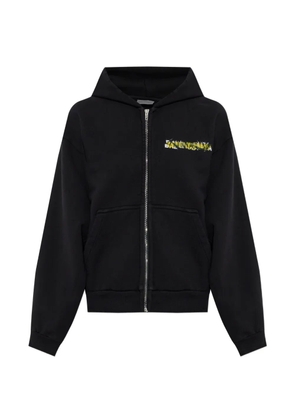 Balenciaga logo-print hoodie - Black