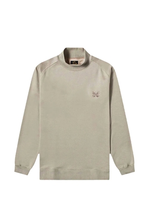Needles logo-embroidered mock-neck sweatshirt - Neutrals