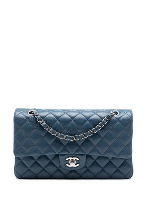 CHANEL Pre-Owned 2014-2015 Medium Classic Caviar Double Flap shoulder bag - Blue