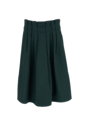 Marni pleated A-line midi skirt - Green