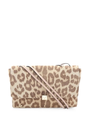 Valentino Garavani Pre-Owned 2000s leopard-print shoulder bag - Neutrals