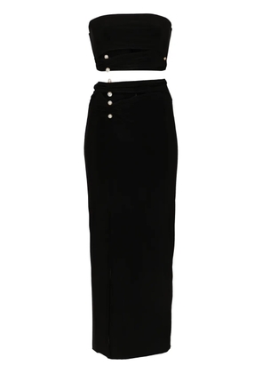 NISSA faux pearl-embellished skirt set - Black