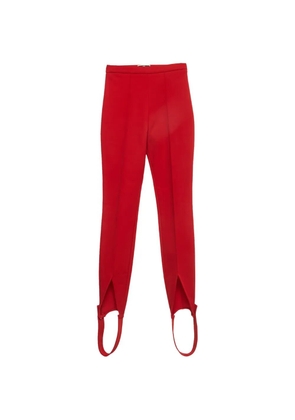 Elisabetta Franchi stirrup gabardine trousers - Red