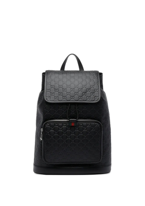 Gucci medium gg-emblem backpack - Black