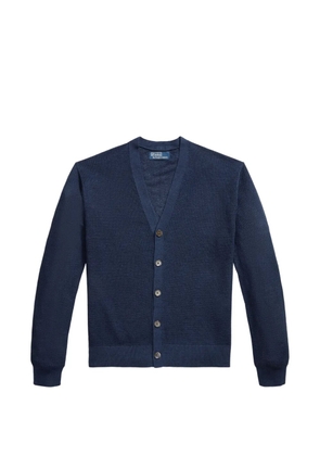Polo Ralph Lauren waffle-knit V-neck cardigan - Blue