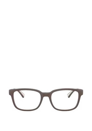 Burberry Eyewear check-print rectangle-frame glasses - Brown