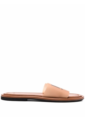 Nº21 logo-print flat sandals - Brown
