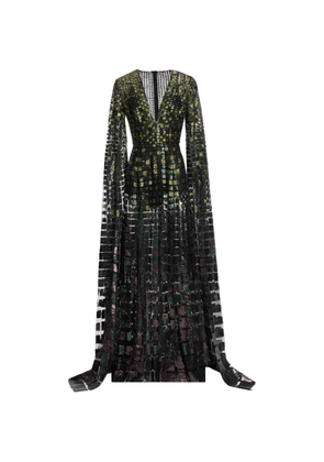 Elie Saab sequin-embroidered tulle maxi dress - Green
