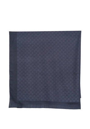Gucci GG Supreme patterned wool scarf - Blue