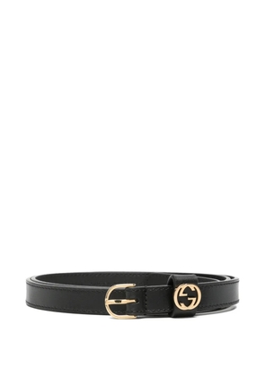 Gucci Interlocking G leather belt - Black