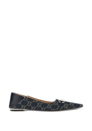 Gucci GG denim Vittoria ballet flats - Blue