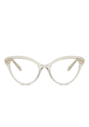 Swarovski Eyewear crystal-embellished cat-eye glasses - Neutrals
