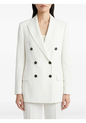 Brunello Cucinelli double-breasted peak-lapel jacket - White