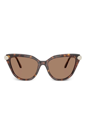 Swarovski Eyewear crystal-embellished cat-eye sunglasses - Brown