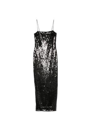 ROTATE BIRGER CHRISTENSEN square-neck sequin-embellished midi dress - Black