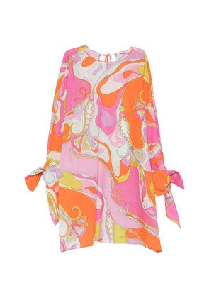 PUCCI Marmo-print tie-cuff blouse - Pink
