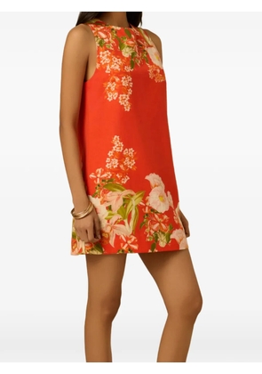 Hemant And Nandita floral-print shift dress - Red