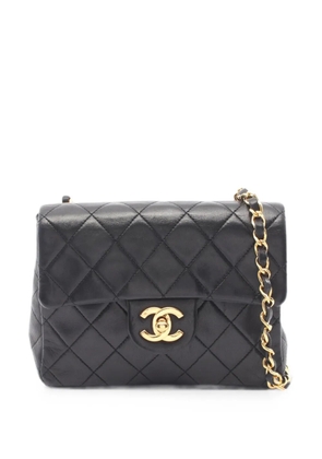 CHANEL Pre-Owned 1989-1991 mini Matelasse chain shoulder bag - Black